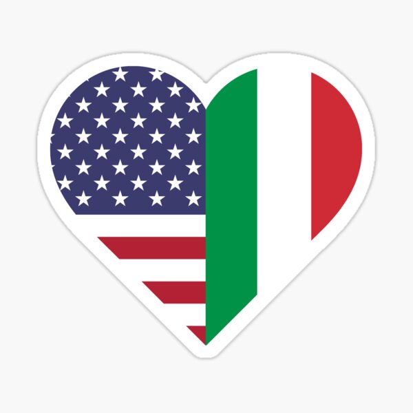 Italian American Love Sticker