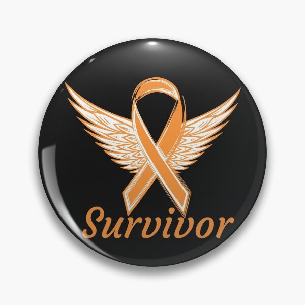 Item preview, Leukemia Cancer Awareness - Angel Wings with Orange Ribbon  designed and sold by Cancer Support  Regal Studio.