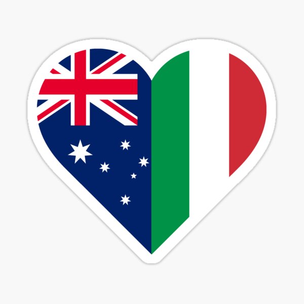 Italian Australian Love Sticker