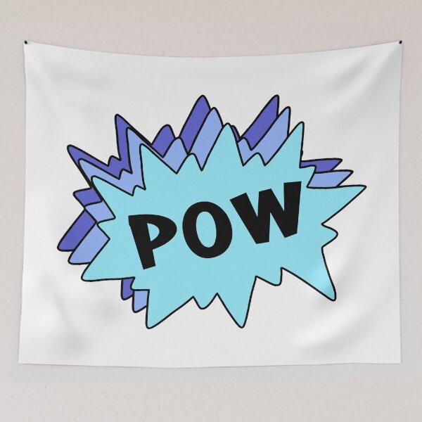 Item preview, POW in Blue Speech Bubbles designed and sold by passionatelyem.