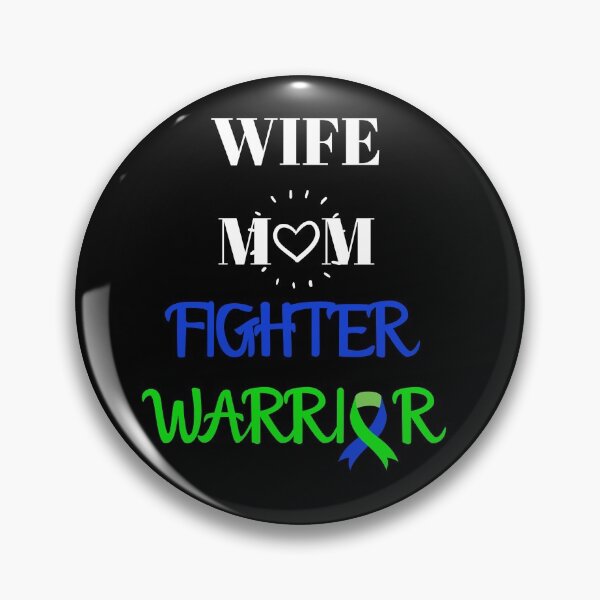 Item preview, Wife Mom Fighter Motivation IIH Awareness  designed and sold by Sweet-A-Dsignz.