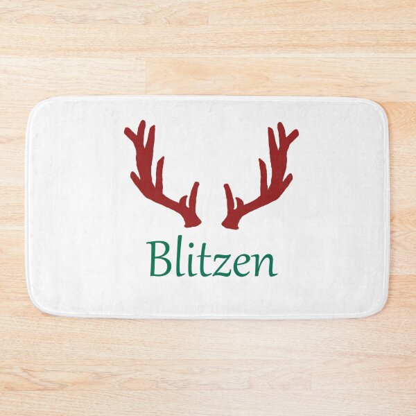 Item preview, Blitzen Antler Reindeer Green and Red designed and sold by ArtsyRabbit.