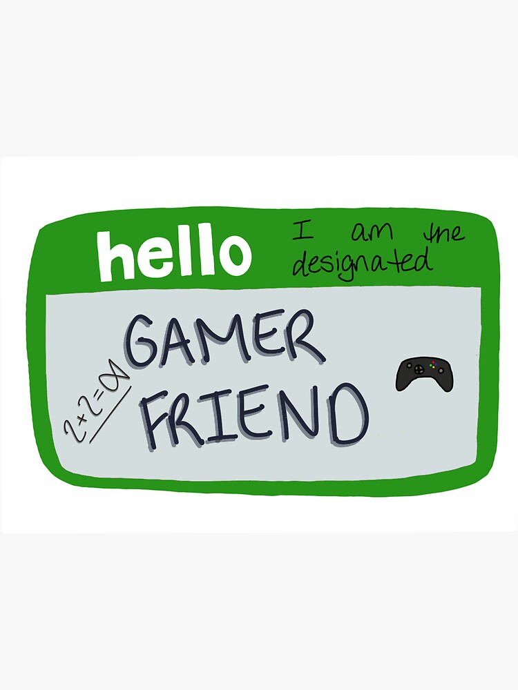 "Gamer Friend" Sticker for Sale by IsaMakesArt Redbubble