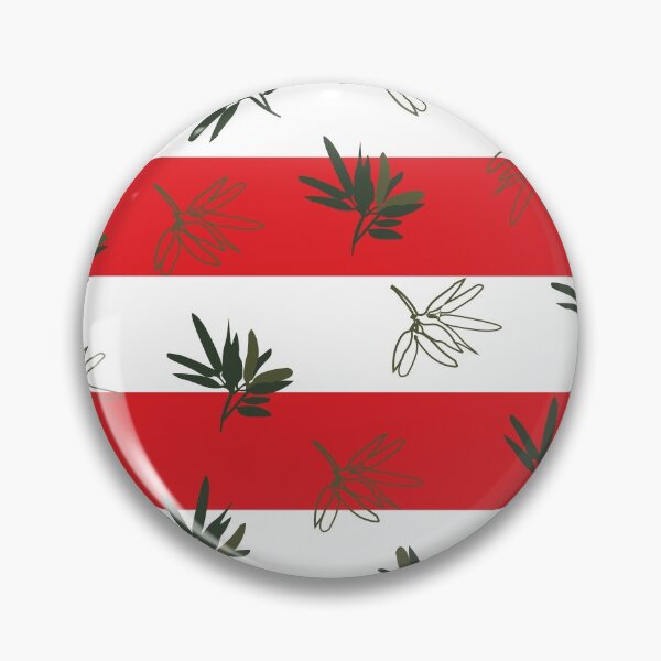 Item preview, Green leaf branches on the red and white background designed and sold by tulipdesign.