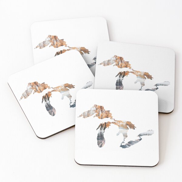 Item preview, Sunset in Winter Woods-Michigan Outline designed and sold by TaoJones42.