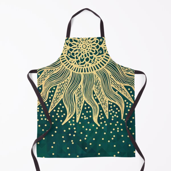 Item preview, Emerald Gold Sun Mandala Green Confetti designed and sold by Julie Erin Designs.