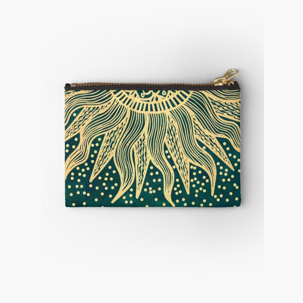 Item preview, Emerald Gold Sun Mandala Green Confetti designed and sold by Julie Erin Designs.