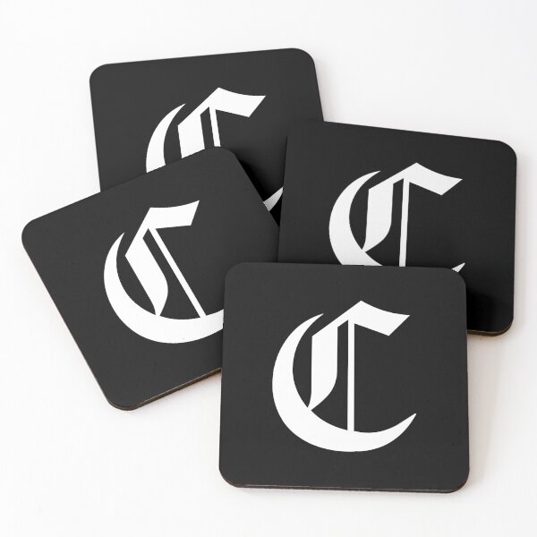 Item preview,  C – Old English Initial White Letter C designed and sold by Typeglyphs.