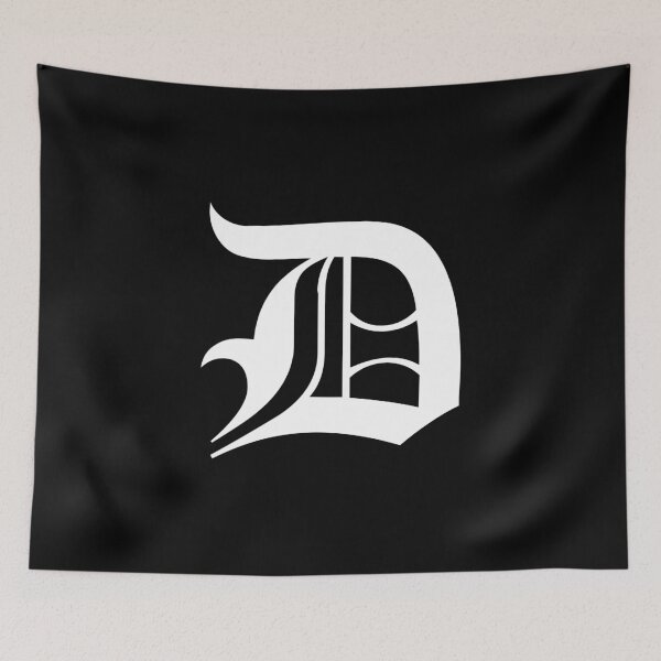 Item preview, D - Old English Initial White Letter D designed and sold by Typeglyphs.