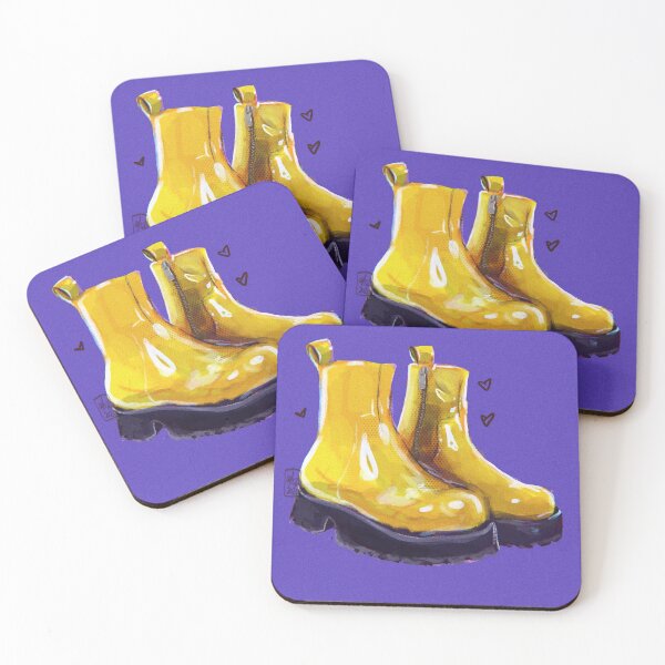 Item preview, yellow boots designed and sold by trashcangoddess.