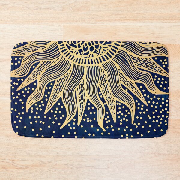 Item preview, Blue Gold Boho Sun Mandala Confetti designed and sold by Julie Erin Designs.