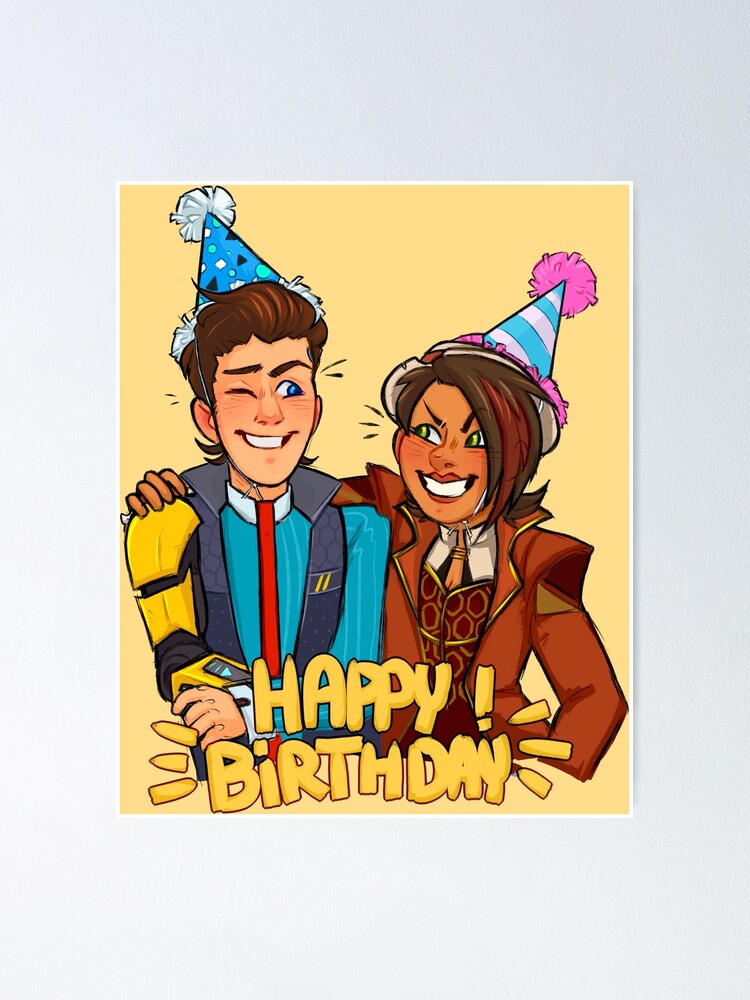 &ldquo;Borderlands Birthday Card Design&rdquo; Poster by lutnik | Redbubble