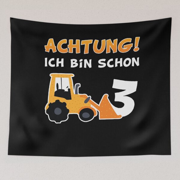 Item preview, Bagger Junge Kinder 3 Geburtstag 3 Jahre designed and sold by JonasDesign.
