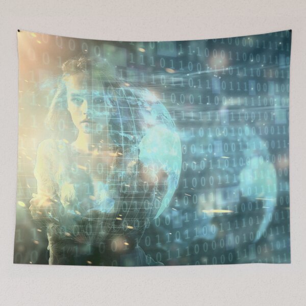 Item preview, Digital Woman Binary Code - 02 designed and sold by Mirage72.