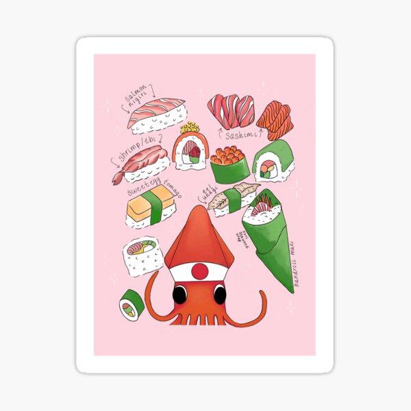 Squid Sushi Chef Sticker