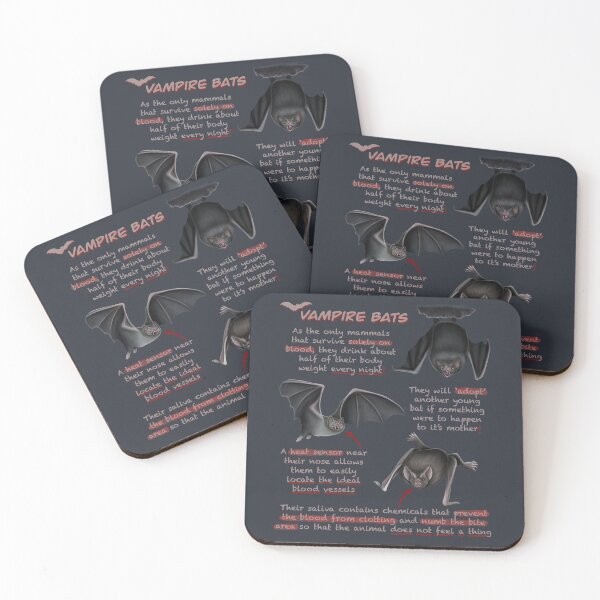 Item preview, Vampire Bats Fun Animal Facts designed and sold by troyanthonyart.