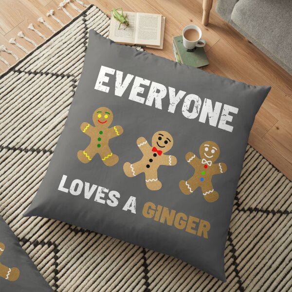 Everyone Loves a Ginger Cute Gingerbread Cookies Floor Pillow