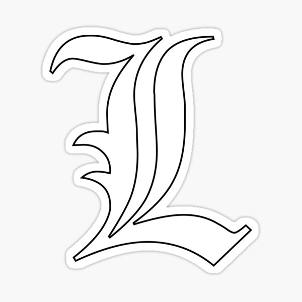 Item preview,  L – Old English Initial White Letter L designed and sold by Typeglyphs.