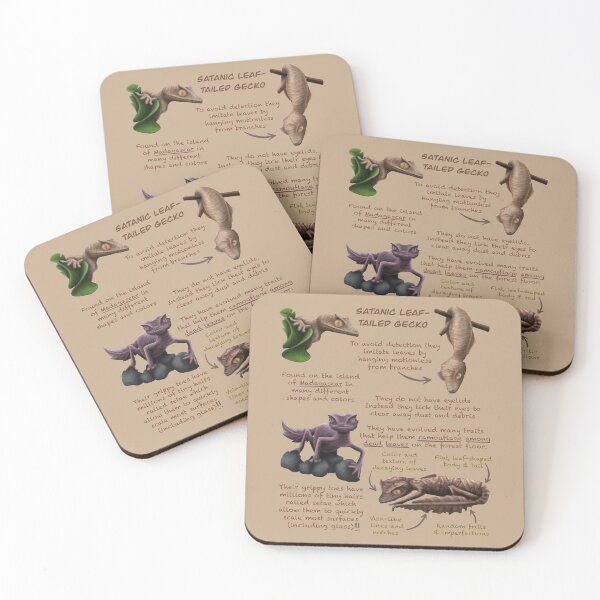 Item preview, Satanic Leaf-Tailed Gecko Fun Animal Facts designed and sold by troyanthonyart.