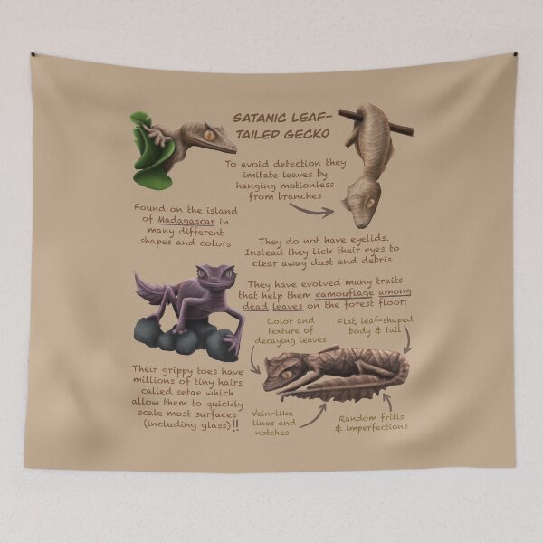 Artikelvorschau, Satanic Leaf-Tailed Gecko Fun Animal Fakten entworfen und verkauft von troyanthonyart.