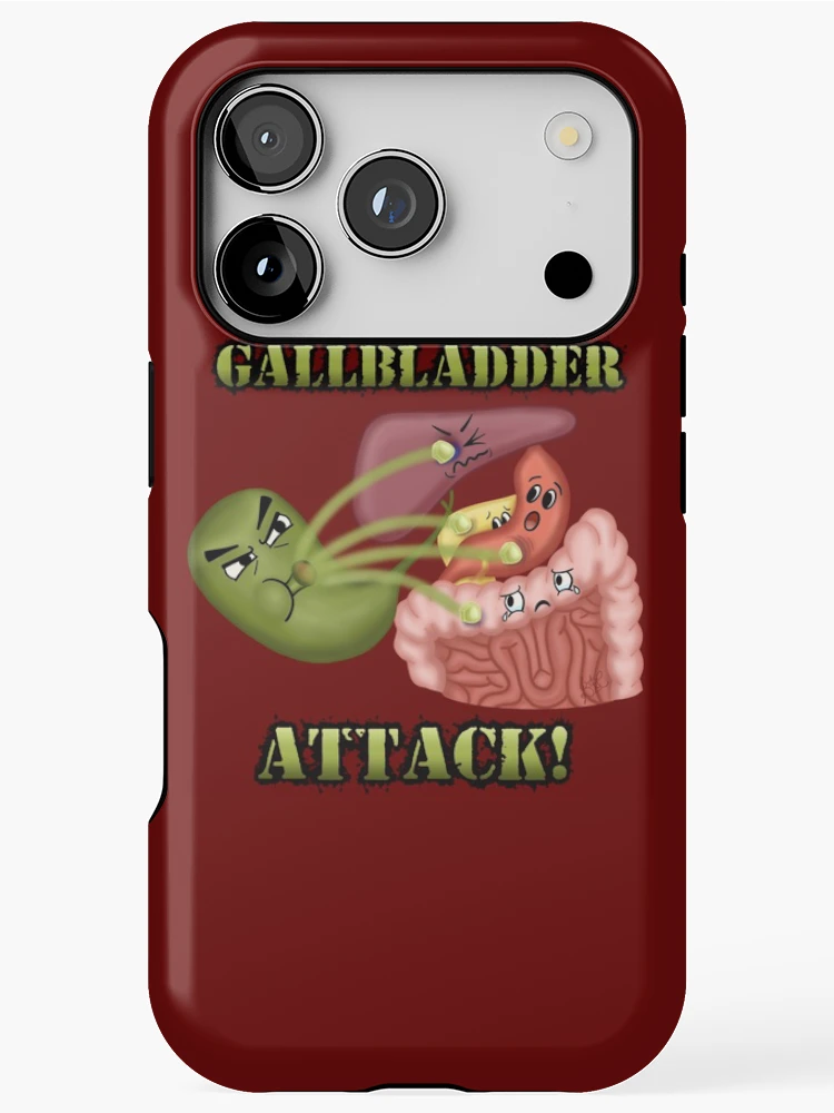 Thumbnail 1 of 4, iPhone Case, Gallbladder Attack designed and sold by RISEHIGHER.