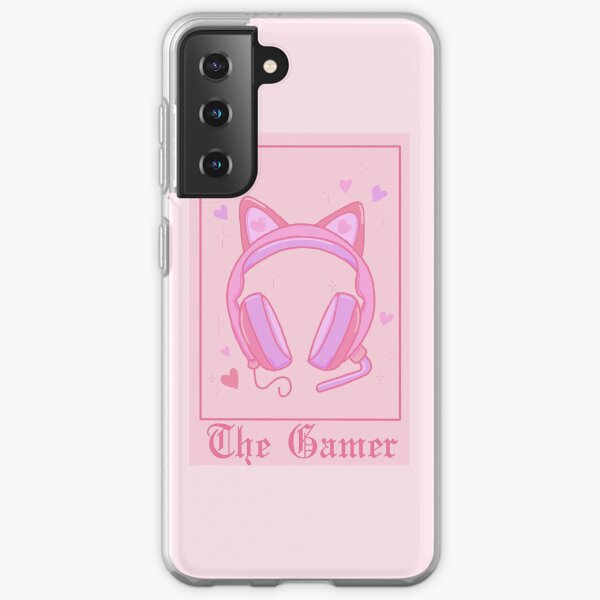Kawaii Tarot Cards The Gamer Kitten Headset Samsung Galaxy Soft Case