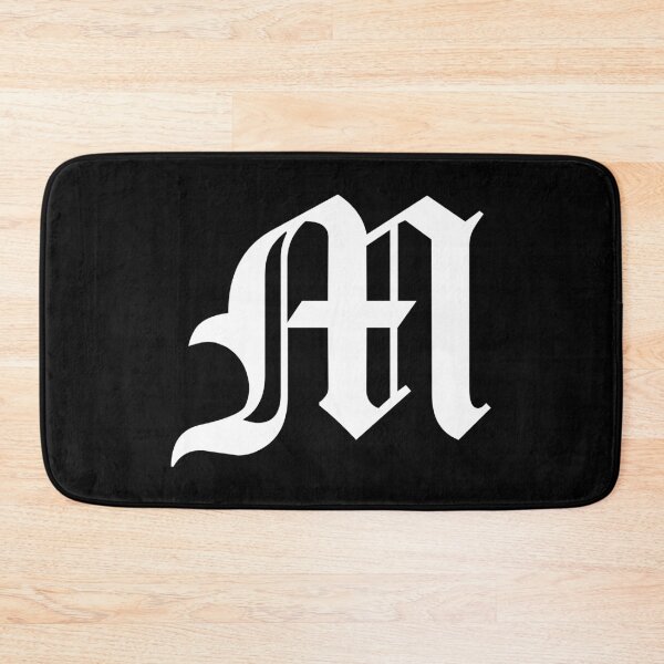 Item preview, M – Old English Initial White Letter M designed and sold by Typeglyphs.