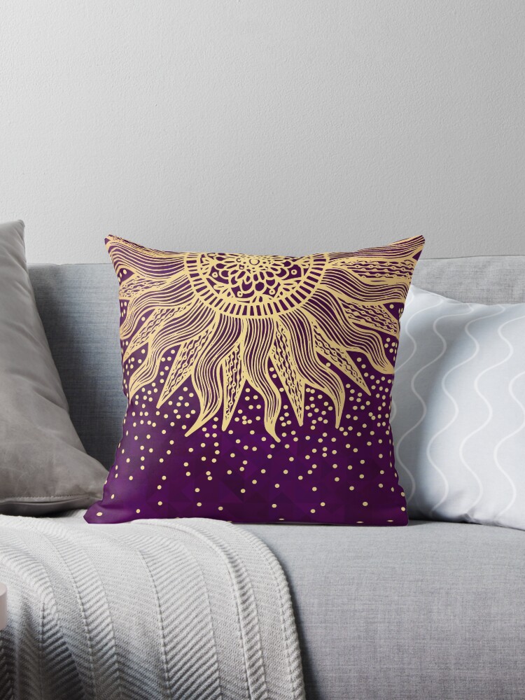 Purple boho pillow hot sale