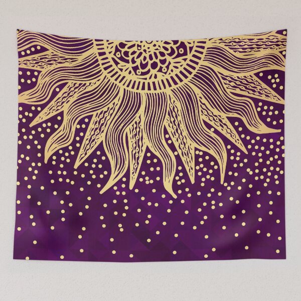 Item preview, Purple Gold Boho Sun Mandala Confetti designed and sold by Julie Erin Designs.
