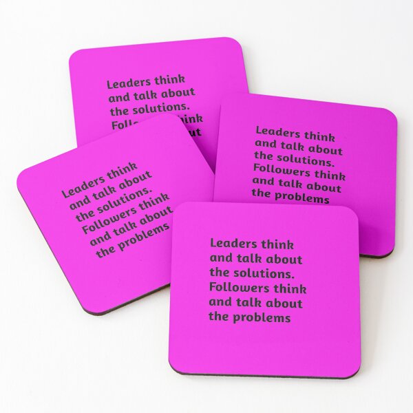 Item preview, Leaders think and talk about the solutions. Followers think and talk about the problems. Motivational Quote.  designed and sold by amrmab.