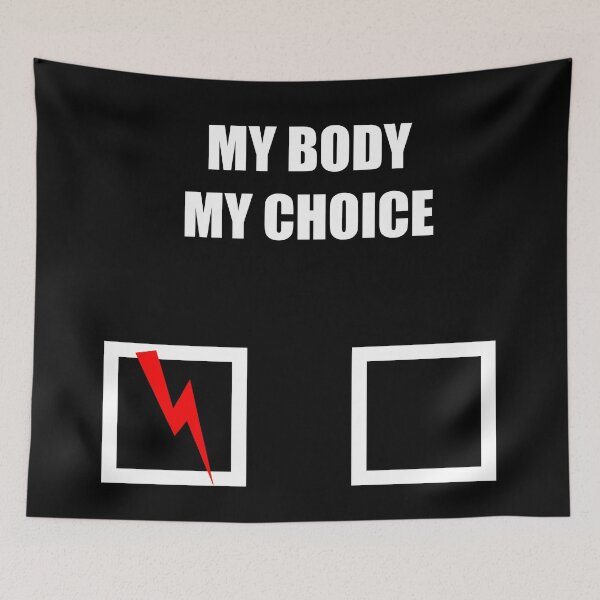 Item preview, My body my choice red bolt designed and sold by oxoxoxo.