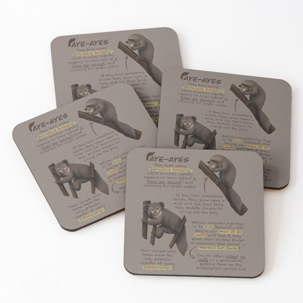 Item preview, Aye Ayes Fun Animal Facts designed and sold by troyanthonyart.