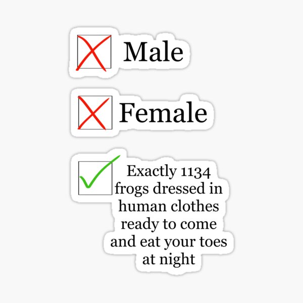 Male or Female? Sticker