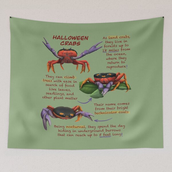 Item preview, Halloween Crabs Fun Animal Facts designed and sold by troyanthonyart.