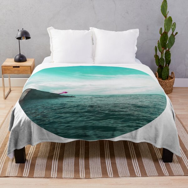Item preview, Circular Pop Teal Blue Skies and Deep Blue Ocean on the Horizon designed and sold by citrusapple.
