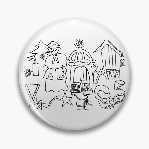 Item preview, Ugly Christmas Church Doodle designed and sold by badlydrawnbabe.