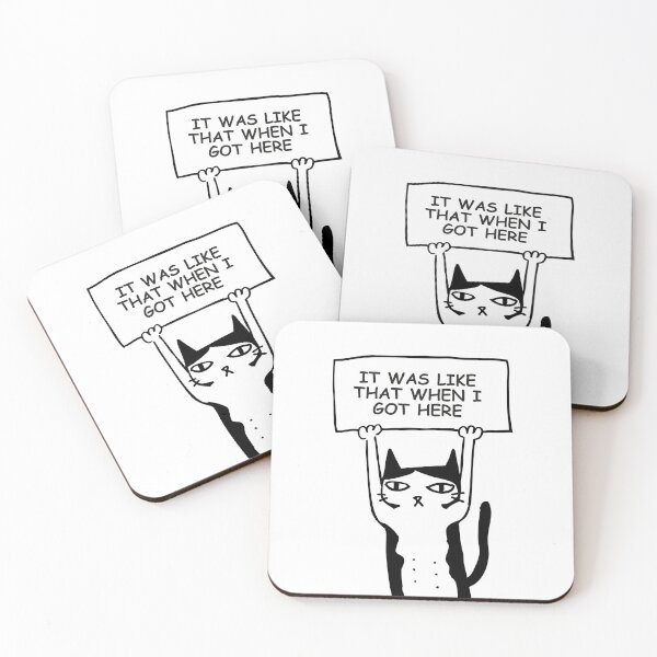 Item preview, Cut Cat. It was like that when I got here cartoon designed and sold by OffbeetShirts.