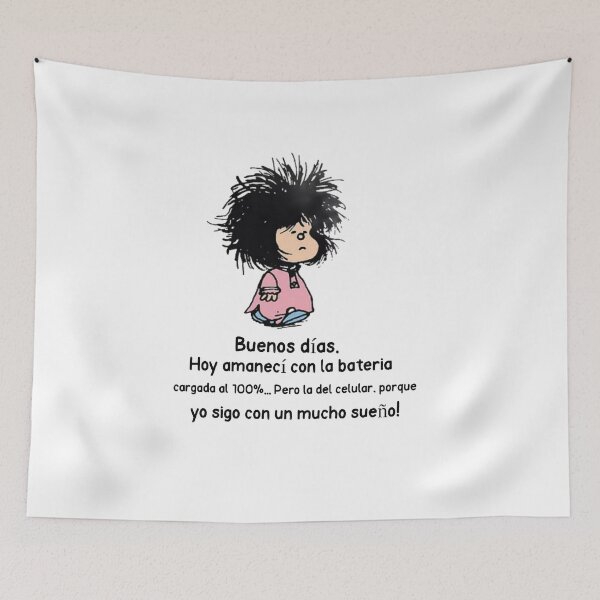 Item preview, Buenos días funny Mafalda designed and sold by Elena's Shop.