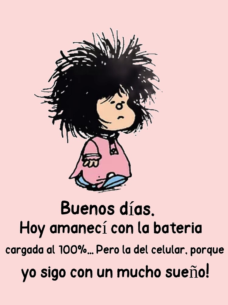  Camiseta para niños for Sale con la obra «Buenos días funny Mafalda» de Elena Bee