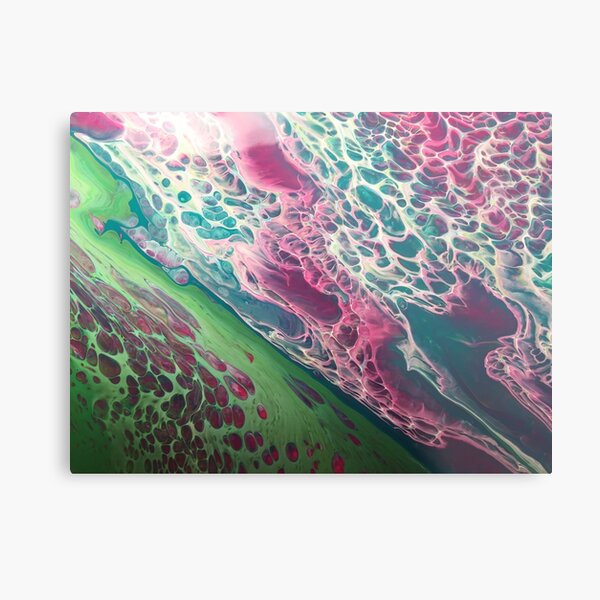 Acrylic Pour Designs Metal Print