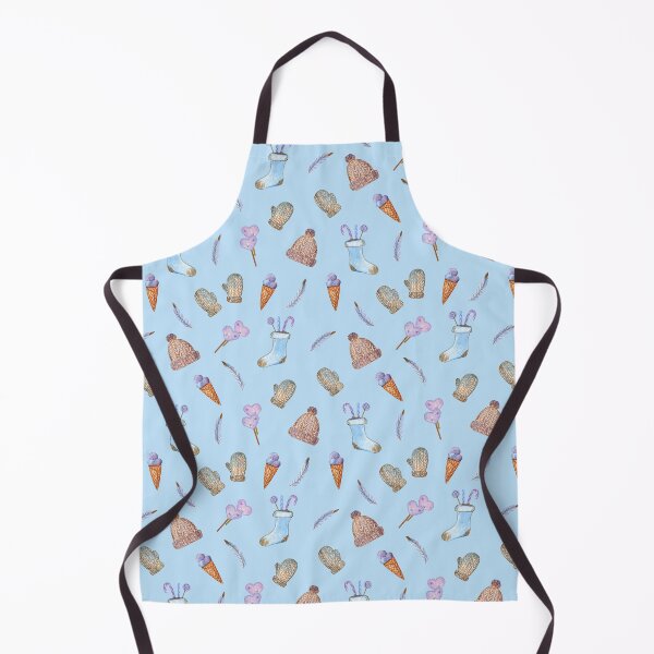 Item preview, Christmas decorations pattern (on blue) designed and sold by Flowersforbear.