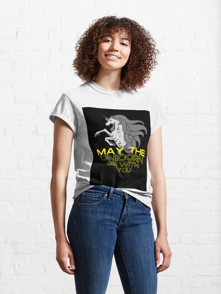 Alternate view of May the Unicorn Be with You Classic T-Shirt