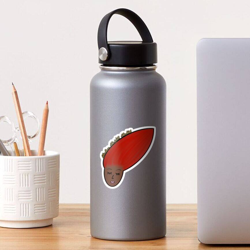 She Can. She Will. She Did. (Skin Tone 1, Red) Sticker