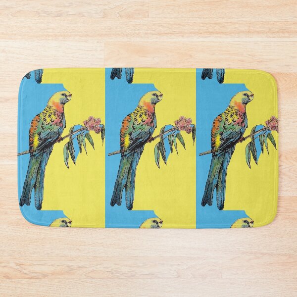 Item preview, Rosella Parrot Watercolor Painting on Blue designed and sold by Sarah  Rajkotwala.