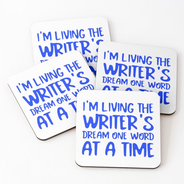 Item preview, Living the Writer's Dream One Word at a Time (Blue on White) designed and sold by Wofford Lee Jones.