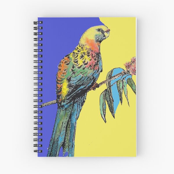 Item preview, Rosella Parrot Watercolor Painting on Navy designed and sold by Sarah  Rajkotwala.