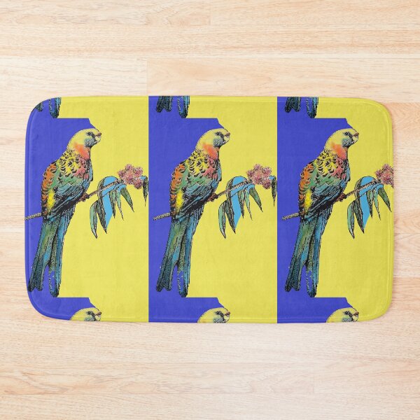 Item preview, Rosella Parrot Watercolor Painting on Navy designed and sold by Sarah  Rajkotwala.