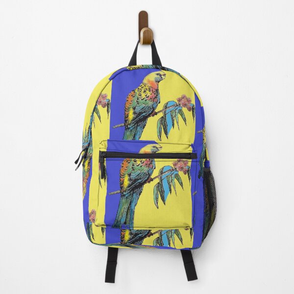 Item preview, Rosella Parrot Watercolor Painting on Navy designed and sold by Sarah Rajkotwala.