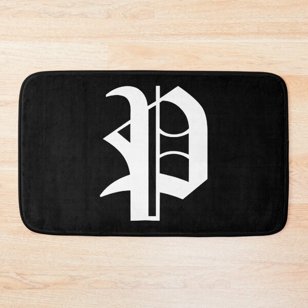 Item preview, P – Old English Initial White Letter P designed and sold by Typeglyphs.
