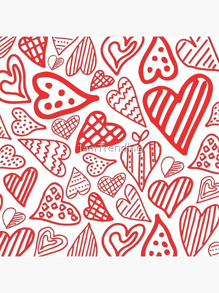 Cute Red Love Heart Pattern Log Valentine's Day Series - Temu